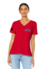 NEW LOGO! RED Fridays BELLA+CANVAS ® Women’s Relaxed Jersey Short Sleeve V-Neck Tee